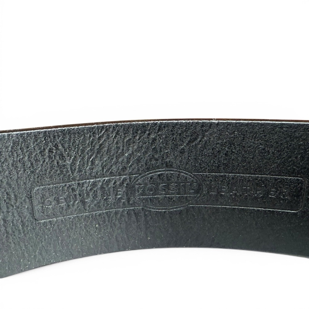 Fossil Boho Hippie Belt L Black Leather Studded Floral Grommet Vintage Y2K - Picture 5 of 7